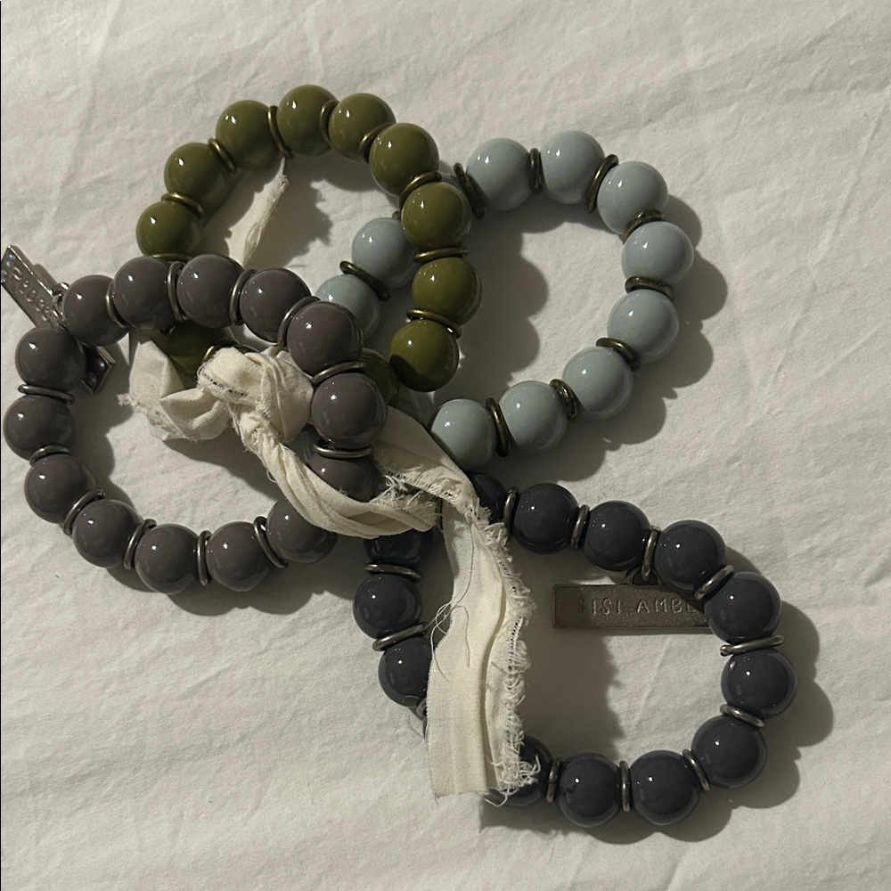 Set of Four Beaded Bracelets